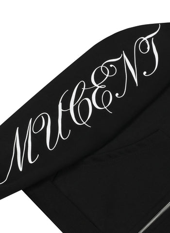 MUCENT - POZEN MIX LETTERING HOOD ZIP-UP UNISEX J-M104