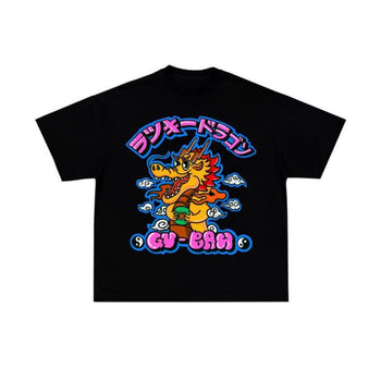 【GUBAN】5th 插畫比賽 龍 原創設計 重磅 寬鬆 短袖 - 太極龍