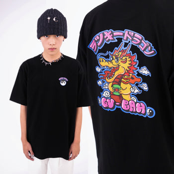 【GUBAN】5th 插畫比賽 龍 原創設計 重磅 寬鬆 短袖 - 太極龍