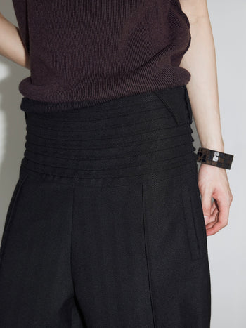 "49%" 皺褶 腰頭 寬鬆 設計感 西裝褲 蚊香褲 長褲