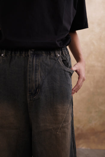 WBI® 24SS WP-01 / WBI Distressed Washed Shorts 七分褲