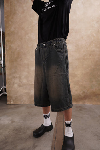 WBI® 24SS WP-01 / WBI Distressed Washed Shorts 七分褲