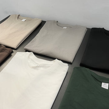 265G 重磅 純色 寬鬆 百搭 休閒 短袖