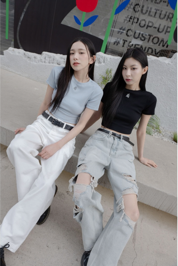 " SIMON " 法式 刺繡 小Logo 短版 上衣