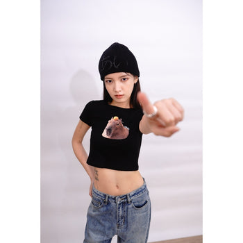 “MADE 𝗚𝘂𝗯𝗮𝗻 " 現貨 卡比巴拉 橘子 正肩 短板 女裝 純棉 短袖