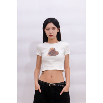 “MADE 𝗚𝘂𝗯𝗮𝗻 " 現貨 卡比巴拉 橘子 正肩 短板 女裝 純棉 短袖