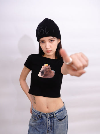 “MADE 𝗚𝘂𝗯𝗮𝗻 " 現貨 卡比巴拉 橘子 正肩 短板 女裝 純棉 短袖