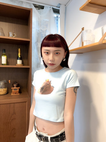 “MADE 𝗚𝘂𝗯𝗮𝗻 " 現貨 卡比巴拉 橘子 正肩 短板 女裝 純棉 短袖