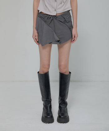 FLARE UP - Asymmetrical Layered Mini Skirt 不對稱層疊迷你裙 P-F211