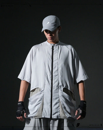 OCTO GAMBOL®️09 < S24 Stand Collar Tornado Zip Shirt >