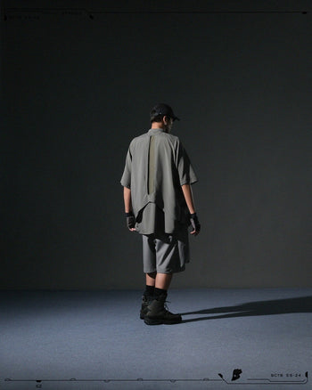 OCTO GAMBOL®️09 < S24 Stand Collar Tornado Zip Shirt >