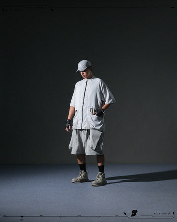 OCTO GAMBOL®️09 < S24 Stand Collar Tornado Zip Shirt >