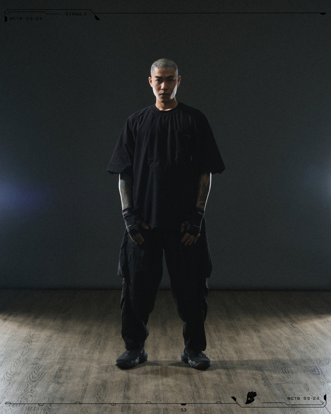 OCTO GAMBOL®< S24 Trapezoid Sukkiri T-shirt >