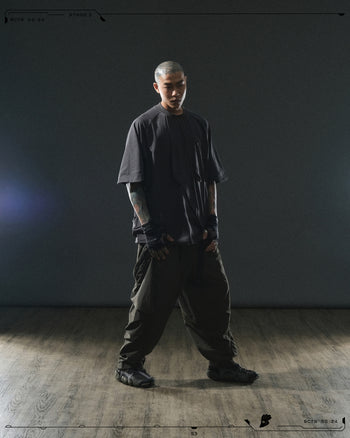 OCTO GAMBOL®< S24 Trapezoid Sukkiri T-shirt >