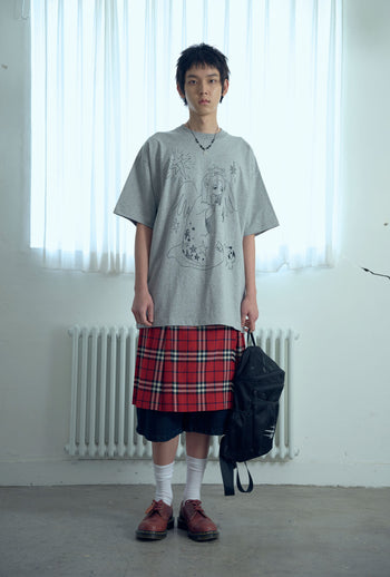 NICEGHOSTCLUB -  praying angel big big tee [灰色] T-N1034