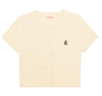 " SIMON " GC-2408 小刺繡 針織 圓領 開襟衫