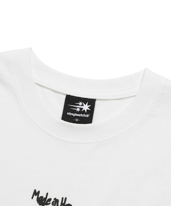 NICEGHOSTCLUB - TORNADO LOGO  PIGMENT TEE [白色] T-N1020