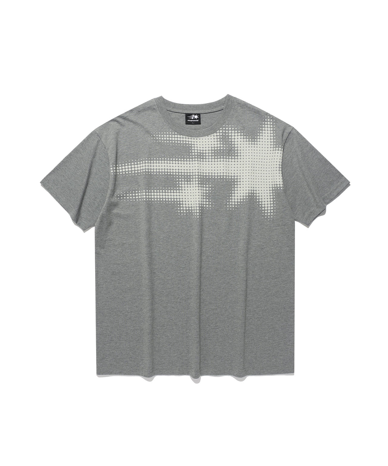 NICEGHOSTCLUB - 3STAR HALFTONE TEE 像素圖案T恤 [灰色] T-N230