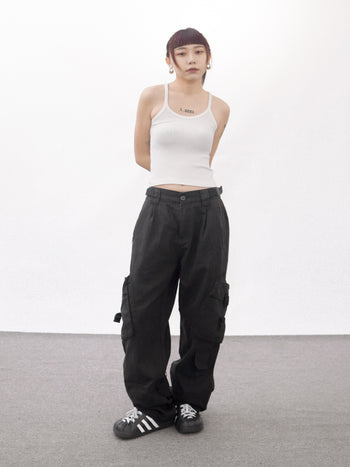 辣妹 美式 吊帶 無袖 優質面料 小背心