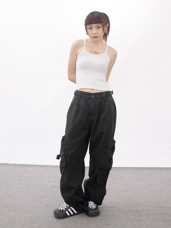 辣妹 美式 吊帶 無袖 優質面料 小背心