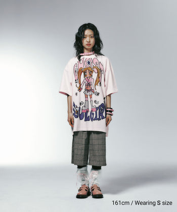 Niceghostclub -  x soulpusssy cat ghostsoulgirl gyaru big big tee (粉色) T-N198