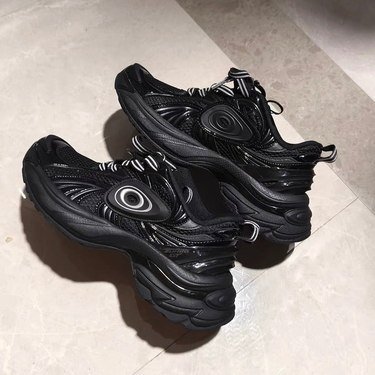 正品 經銷 OldOrder 黑色 厚底 渦輪鞋 跑步鞋 老爹鞋