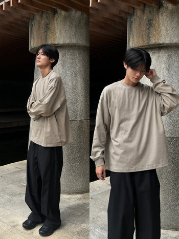 305G FOG 重磅 純色 寬鬆 百搭 休閒 長袖