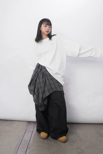 “MADE 𝗚𝘂𝗯𝗮𝗻 " 假兩件 305G 長袖 純棉 寬鬆 打底T