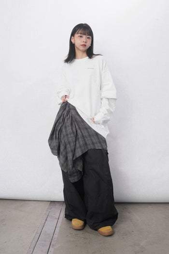 “MADE 𝗚𝘂𝗯𝗮𝗻 " 假兩件 305G 長袖 純棉 寬鬆 打底T