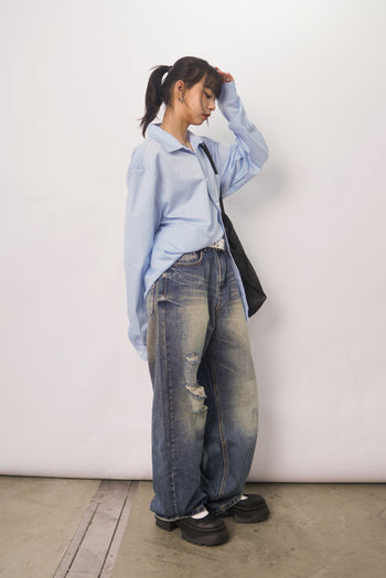 “MADE 𝗚𝘂𝗯𝗮𝗻 " 春秋 中長款 寬鬆 百搭 襯衫