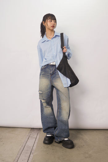 “MADE 𝗚𝘂𝗯𝗮𝗻 " 春秋 中長款 寬鬆 百搭 襯衫