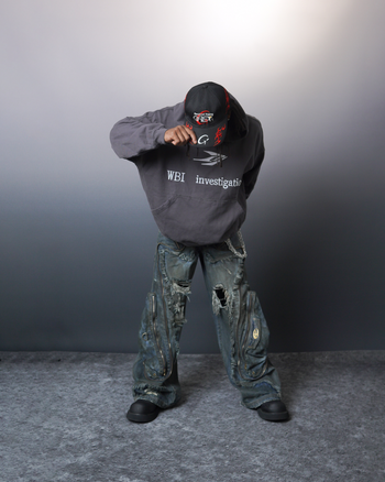 WBI® 24SS UND-02 / The Rebel Series Logo Man Hoodie