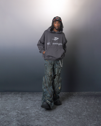 WBI® 24SS UND-02 / The Rebel Series Logo Man Hoodie