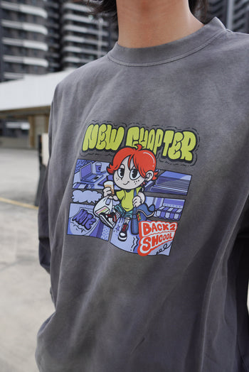 【GUBAN】6th 插畫比賽 校園 260G 長袖上衣 -漫畫男孩