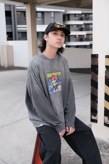 【GUBAN】6th 插畫比賽 校園 260G 長袖上衣 -漫畫男孩