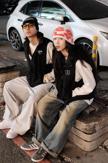 “MADE 𝗚𝘂𝗯𝗮𝗻 " 原創 雙面 羽絨 麵包 背心 塗鴉