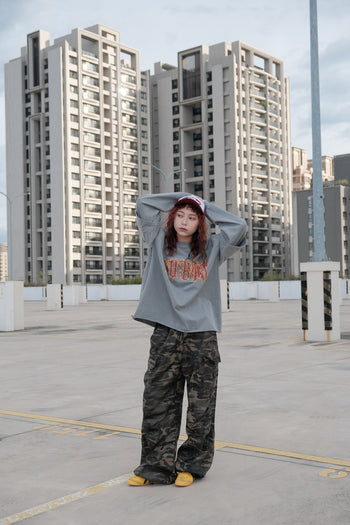 “MADE 𝗚𝘂𝗯𝗮𝗻 " 亞比 水洗 345G 重磅 假兩件 不收邊 水洗 長袖T