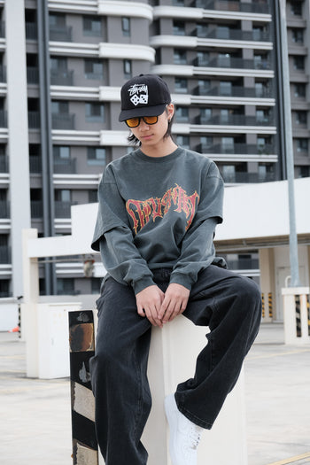 “MADE 𝗚𝘂𝗯𝗮𝗻 " 亞比 水洗 345G 重磅 假兩件 不收邊 水洗 長袖T