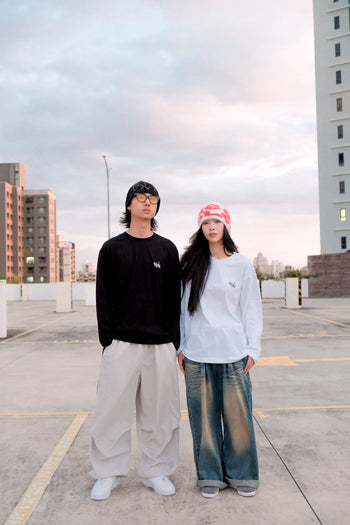 “MADE 𝗚𝘂𝗯𝗮𝗻 " 塗鴉 滑板 原創 全新面料 寬鬆  BOXY 215G 正肩 長袖Ｔ