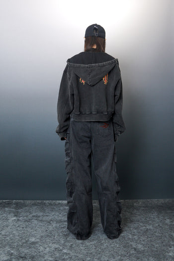 WBI 24SS EPD-01  / WBI  Black Denim Scimitar Spinal Pants