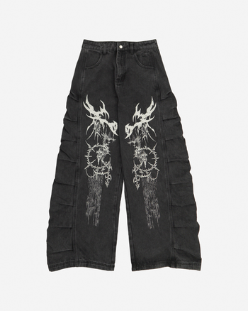WBI 24SS EPD-01  / WBI  Black Denim Scimitar Spinal Pants