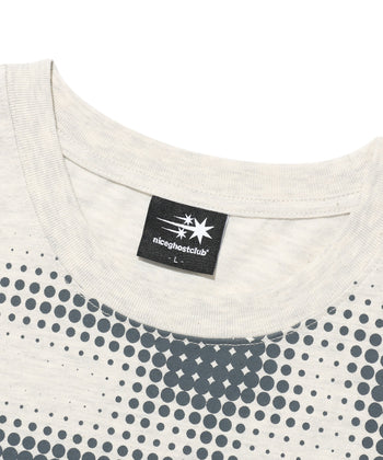 NICEGHOSTCLUB - 3STAR HALFTONE TEE 像素圖案T恤 [燕麥色] T-N230