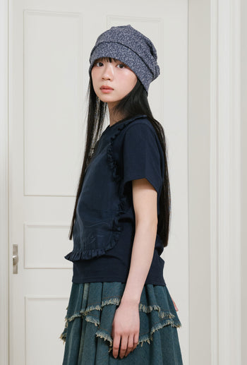 NICEGHOSTCLUB - ffats flower turban beanie [藍色] AC-N68