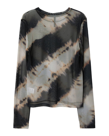 FLARE UP - Sheer Mesh Long Sleeve 透視網紗長袖 T-F1098