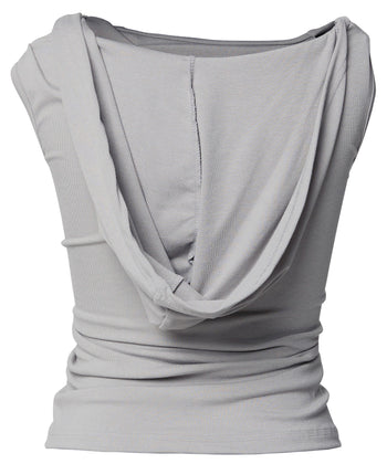 FLARE UP - Asymmetric Snap Hoodie 不對稱按扣連帽衫 T-F1096 (灰色)