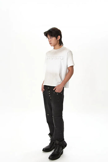 JOBDATASHEET - Embossed Braille Tee - White D49