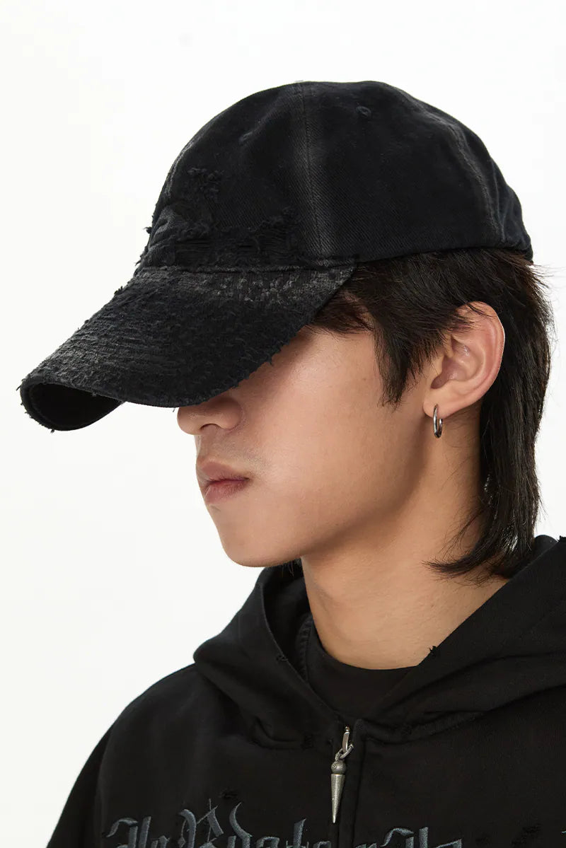 JOBDATASHEET - Distressed Washed Cap - Black D47