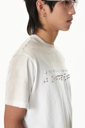 JOBDATASHEET - Embossed Braille Tee - White D49