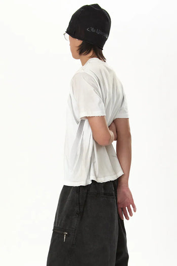 JOBDATASHEET - Distressed Printed Slim Fit Short Sleeve Tee D41