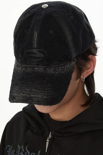 JOBDATASHEET - Distressed Washed Cap - Black D47